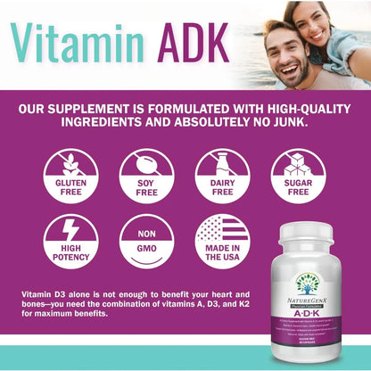 Vitaminas A D3 K2 Salud Ósea 60 Cápsulas Paquete 2 Mejoradas