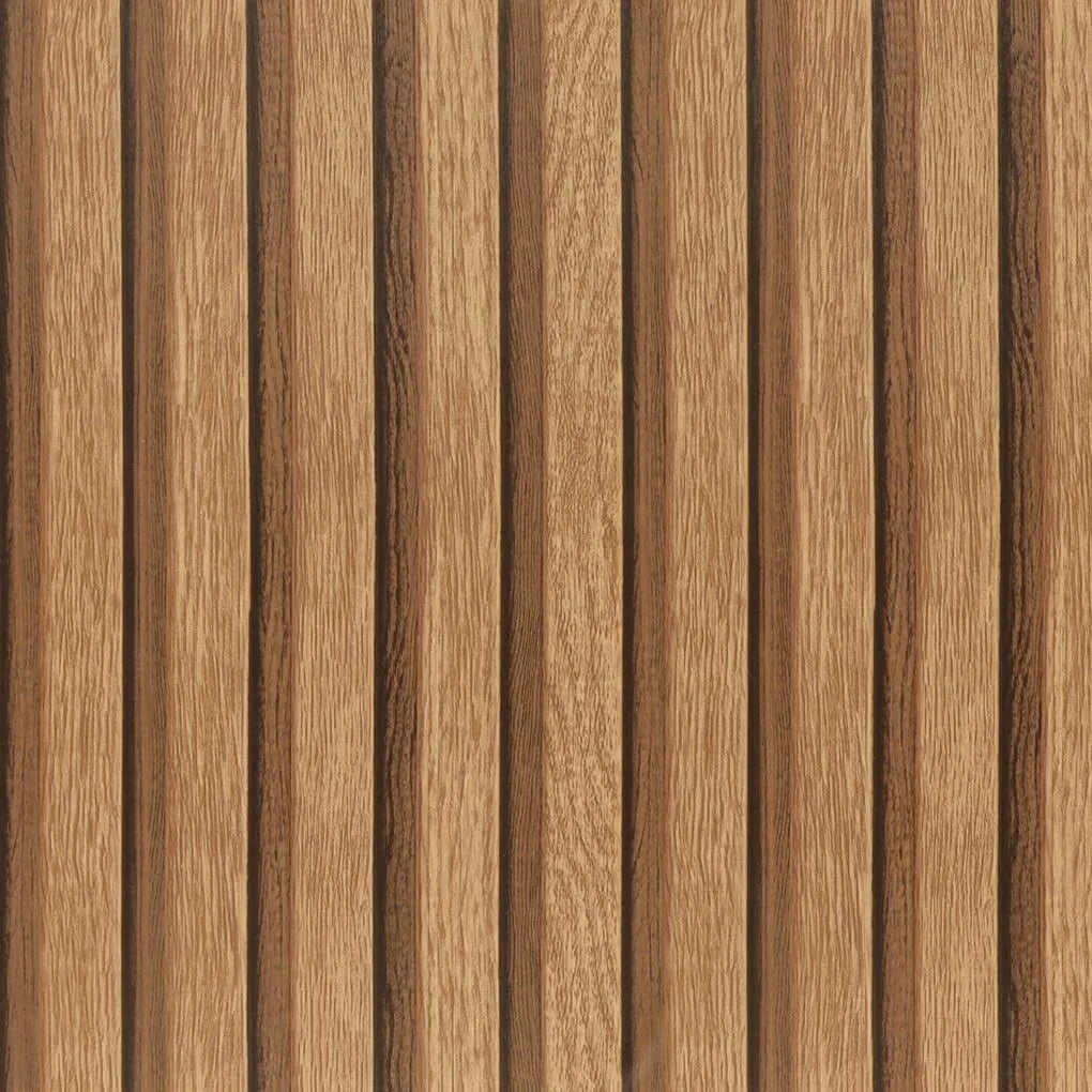 Papel Tapiz Vinilo Autoadhesivo Madera Rejilla 3D Fácil Instalación