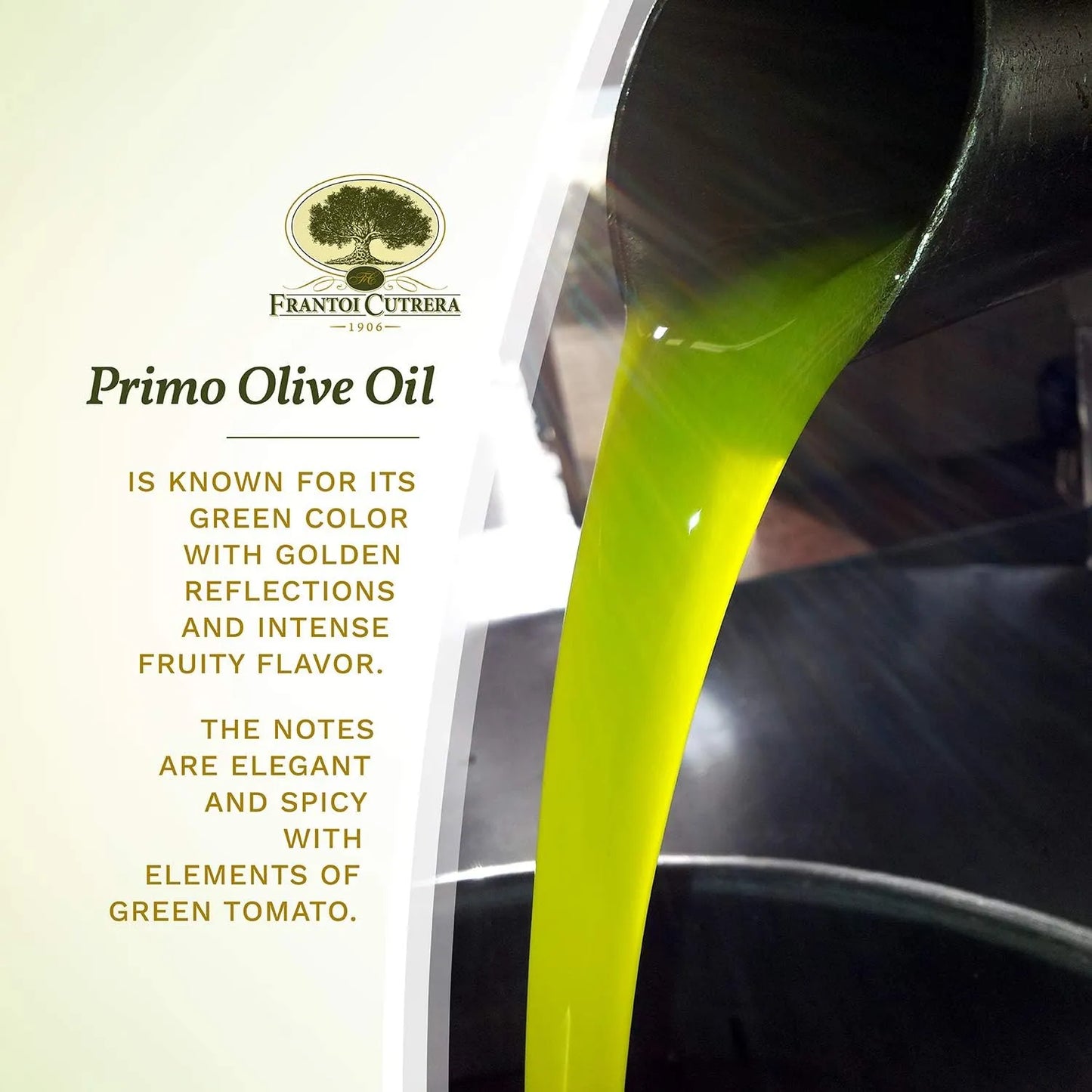Aceite De Oliva Extra Virgen Prensado En Frío DOP Siciliano Frantoi Cutrera Primo 25.4 Oz
