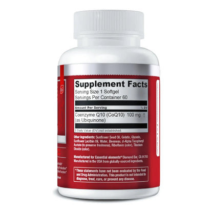 Capsulas Blandas Coq10 100 Mg Soporte Cardiovascular Y Cerebral 60 Unidades