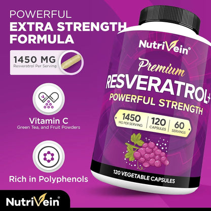 Extracto De Uva Roja Nutrivein Bienestar Diario 120 Cápsulas Sin Sabor - Imagen 3