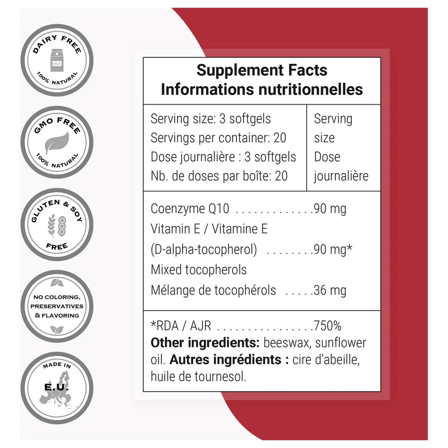 Coenzima Q10 Ubiquinol 90 Mg Con Tocoferoles 60 Capsulas Blandas Antioxidante Energia