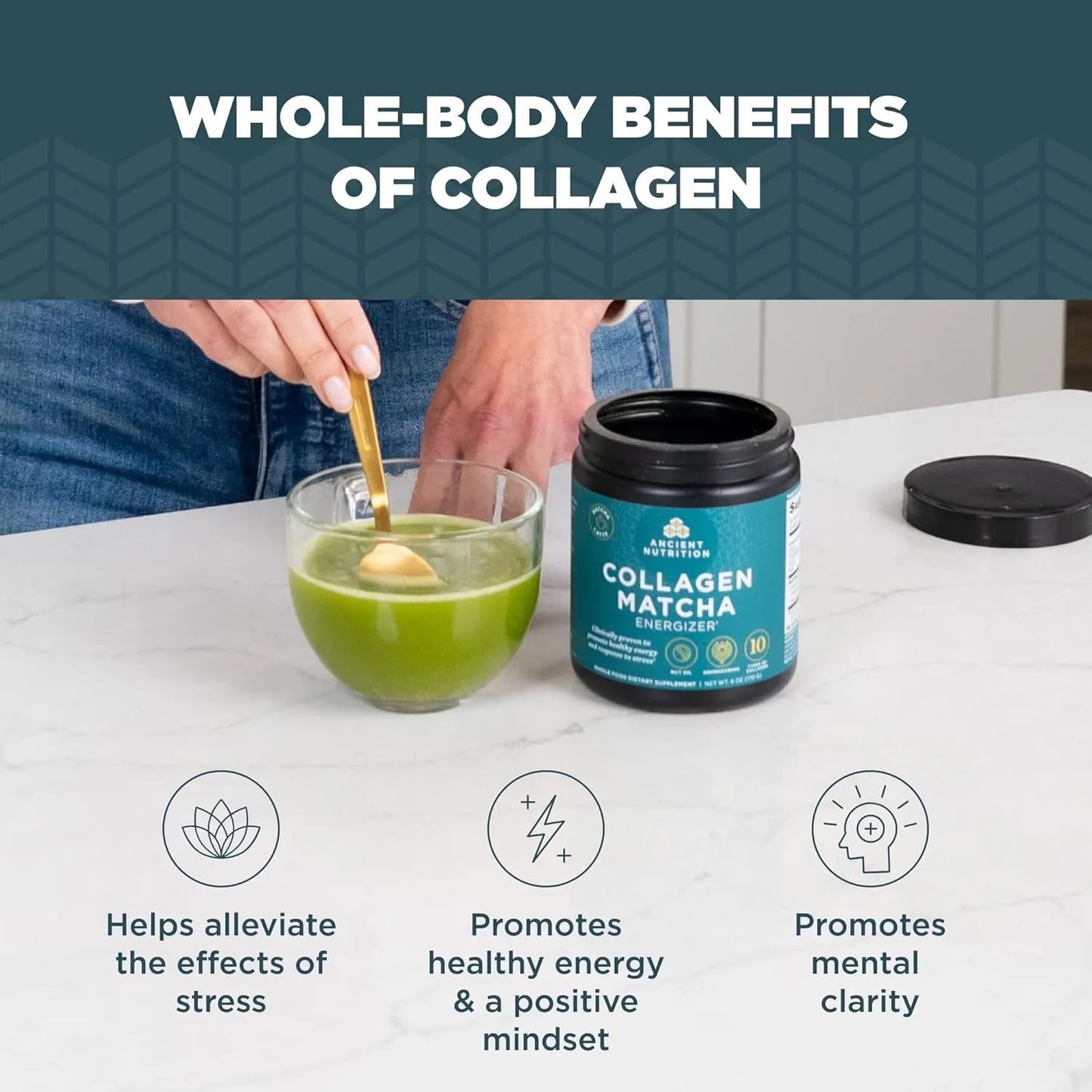 Matcha En Polvo Con Colageno Mct Y Ashwagandha Para Energia Y Bienestar
