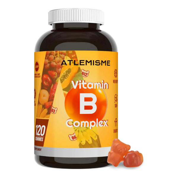 Gomitas De Vitamina B Para Adultos Y Niños 120 Unidades Sabor Manzana Con B12 Y Biotina