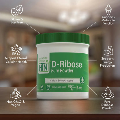 D Ribosa Pure Powder 200g Energia Celular Sin Gluten Ni Soja
