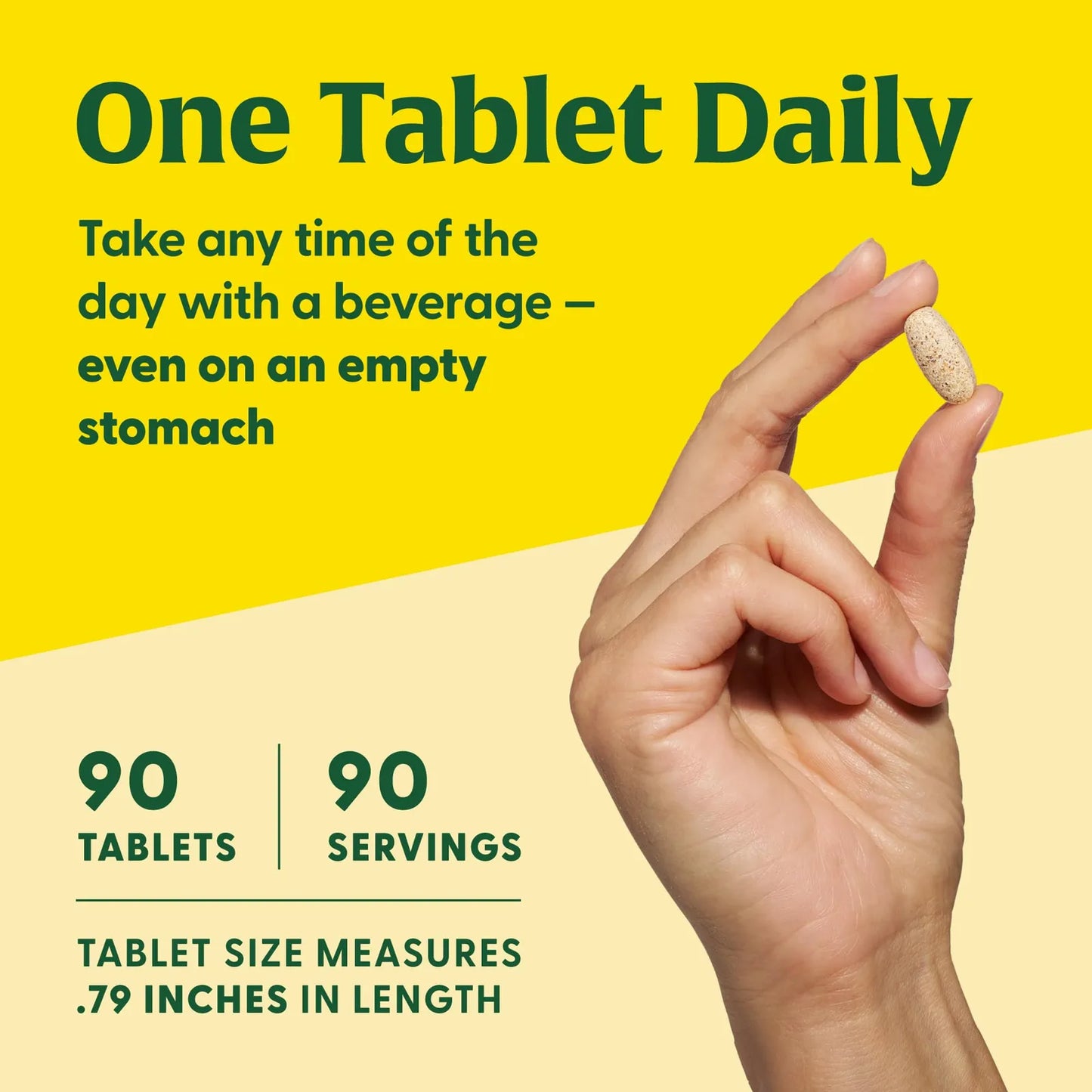 Multivitamínico Daily Hombres 55+ Con Vitaminas B12 C D Zinc Y Selenio 90 Tabletas