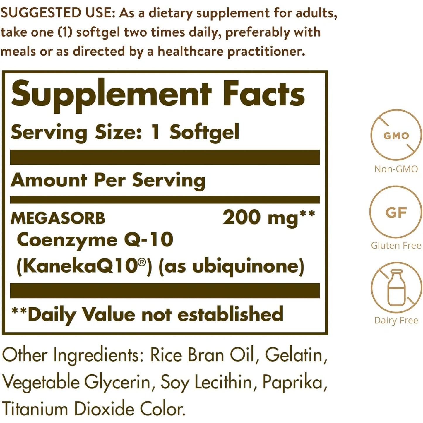 Solgar Megasorb CoQ-10 200 Mg 60 Capsulas Blandas Para Corazon Y Cerebro