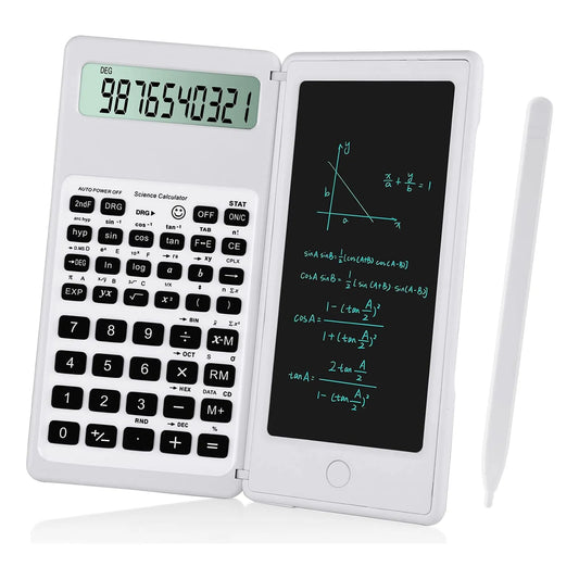 Calculadora Científica Con Bloc De Notas Pantalla 10 Dígitos Portátil Y Ecológica