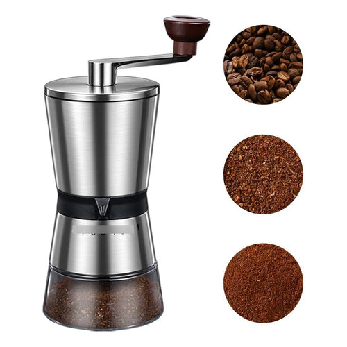 Molinillo Manual De Café 8 Ajustes Grosor Portatil Gran Capacidad