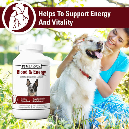 Soporte Energético Y Sanguíneo Para Perros Con Espirulina 120 Tabletas Masticables