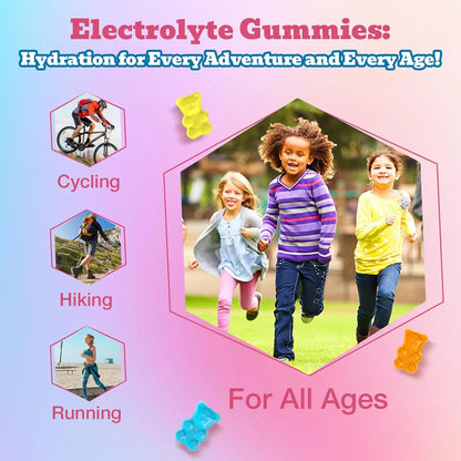 Gomitas Energéticas Hidratantes Con Electrolitos Calcio Y Vitamina C Para Niños Y Adultos