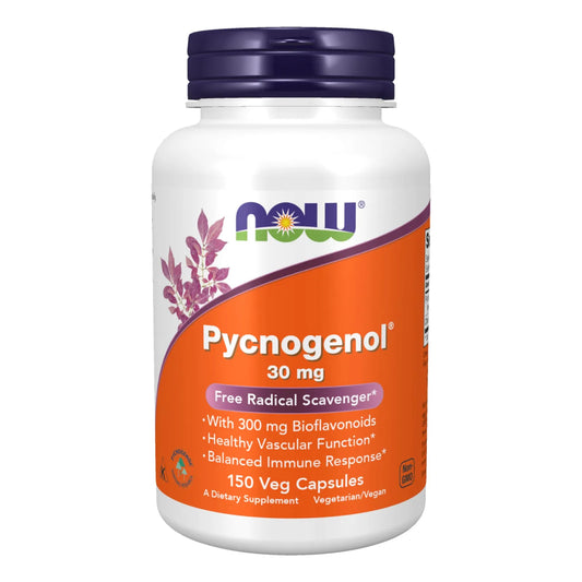 NOW Pycnogenol 30 Mg Proantocianidinas Pino Marítimo Francés 150 Cápsulas Veganas