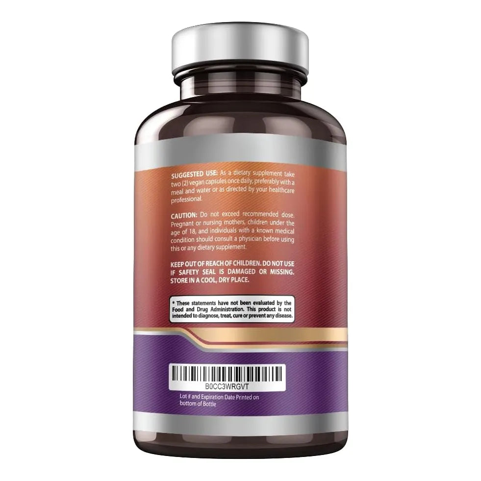 Quercetina Con Bromelina 180 Capsulas 1200 Mg Apoyo Inmunologico Vegano