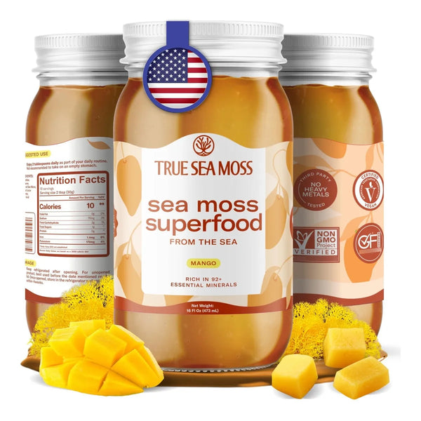 Gel De Musgo Marino Irlandés Silvestre Con Algas Secas Y Mango 16 Oz