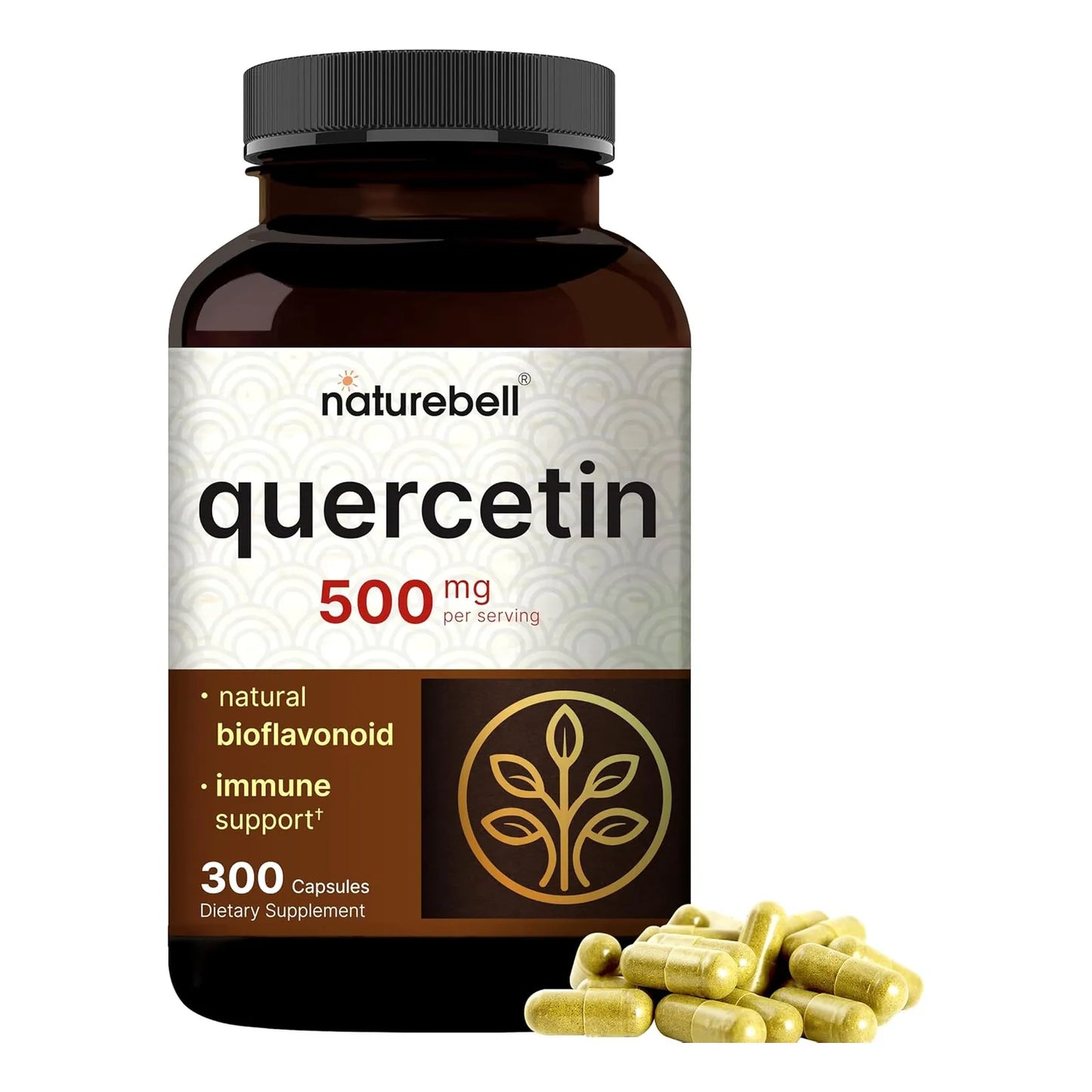 Quercetina 500 Mg 300 Capsulas Apoyo Inmunologico NatureBell