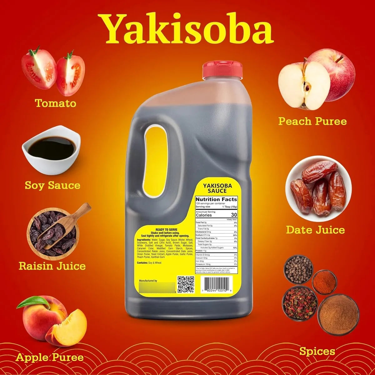 Salsa Yakisoba Vegana Autentico Sabor Umami 2.4 Litros Somos Importaciones Gold