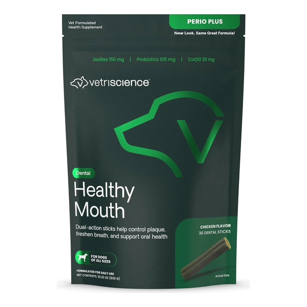 Palitos Dentales VetriScience Perio Plus Para Perros 30 Unidades Limpieza Dental Y Aliento Fresco