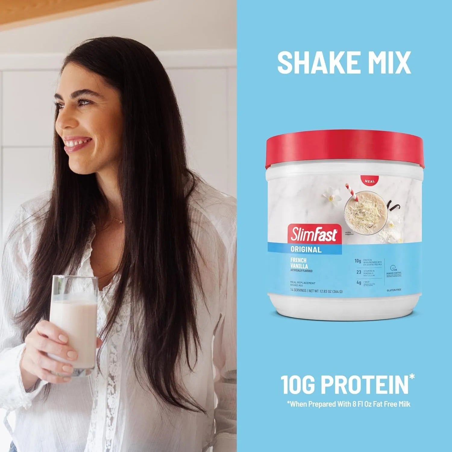 Slimfast Vainilla Francesa Batido En Polvo 3 Unidades - Imagen 5