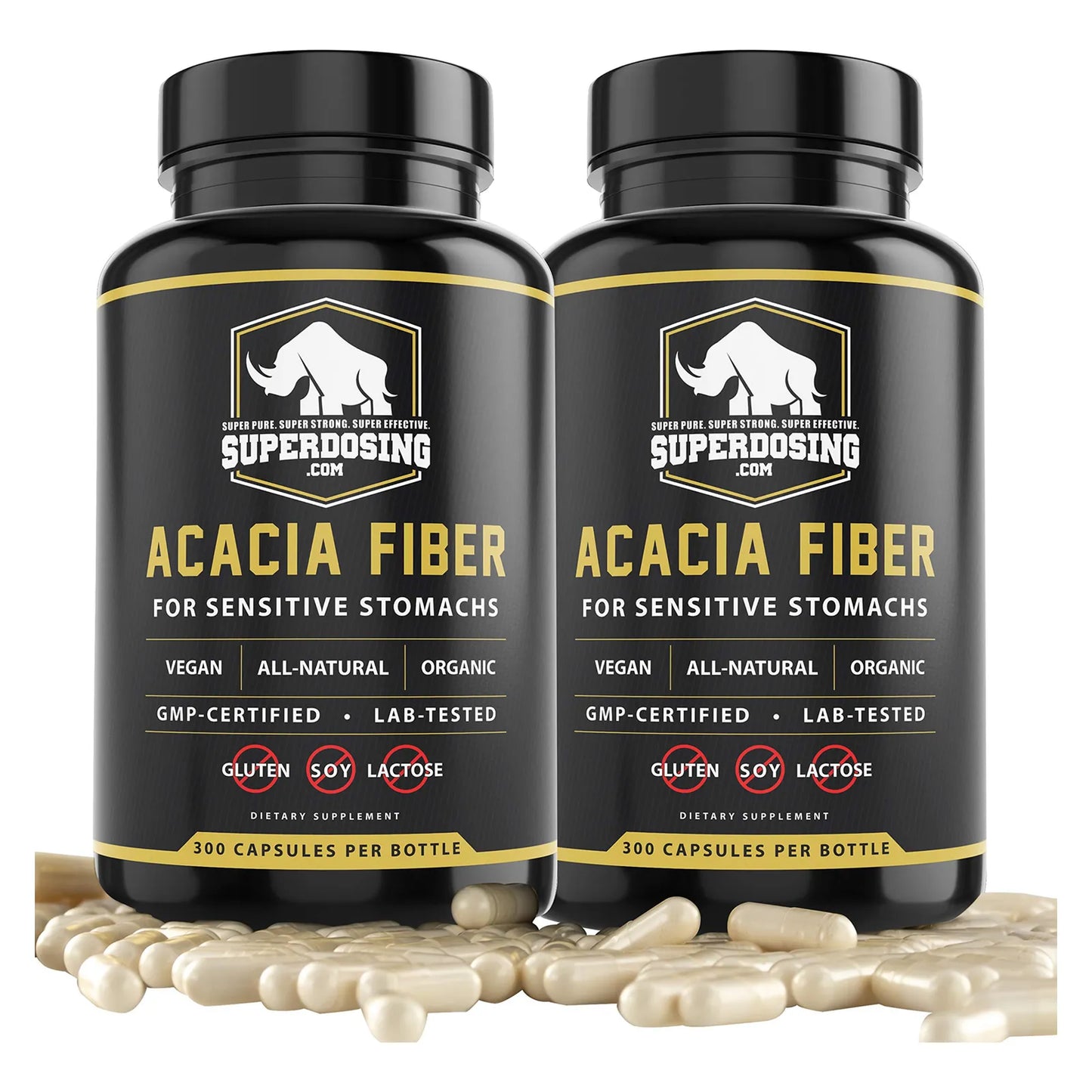 Capsulas Fibra Organica Acacia Senegal 600 Unidades Suplemento Prebiotico Vegano