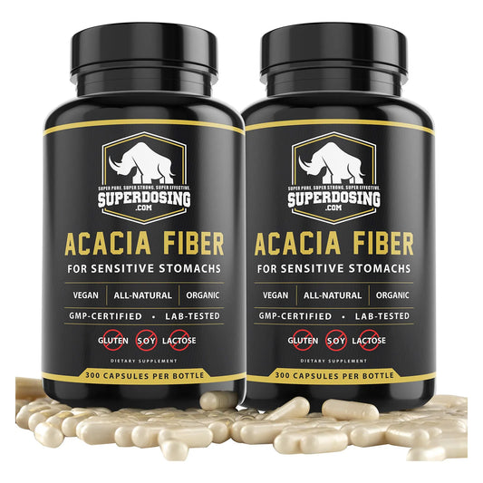 Capsulas Fibra Organica Acacia Senegal 600 Unidades Suplemento Prebiotico Vegano