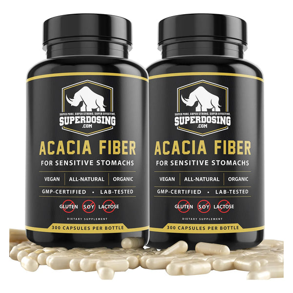 Capsulas Fibra Organica Acacia Senegal 600 Unidades Suplemento Prebiotico Vegano