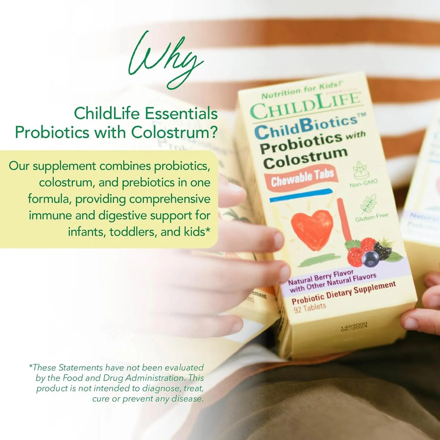 Probióticos Masticables Con Calostro Para Niños Salud Digestiva E Inmunológica 92 Tabletas