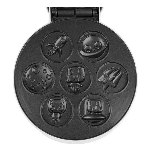 Máquina Para Hacer Gofres Del Espacio Exterior Waffle Wow Modelo 2090 7 Diseños Galácticos Antiadherente