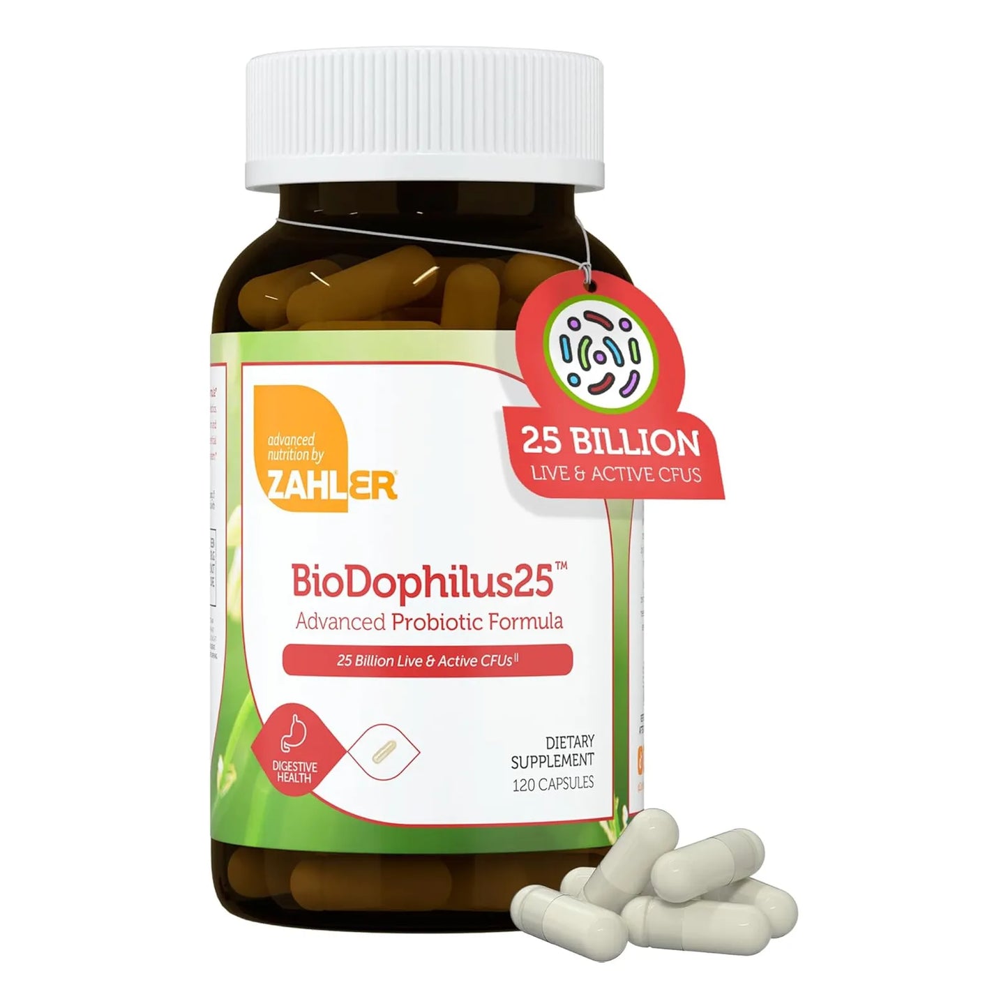 Probióticos 25 Mil Millones UFC Con 11 Cepas Y Prebióticos Zahler BioDophilus25 Suplemento Digestivo