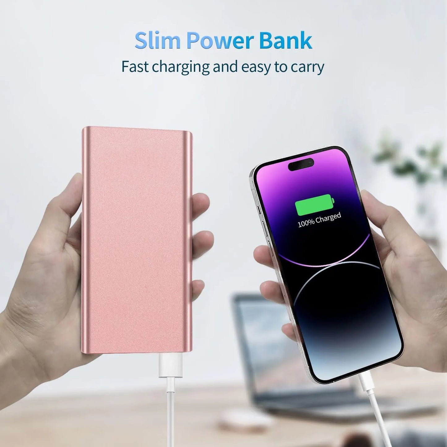 Cargador Portátil 12000mah Energycell Carga Rápida Rosa Rosa - Imagen 4