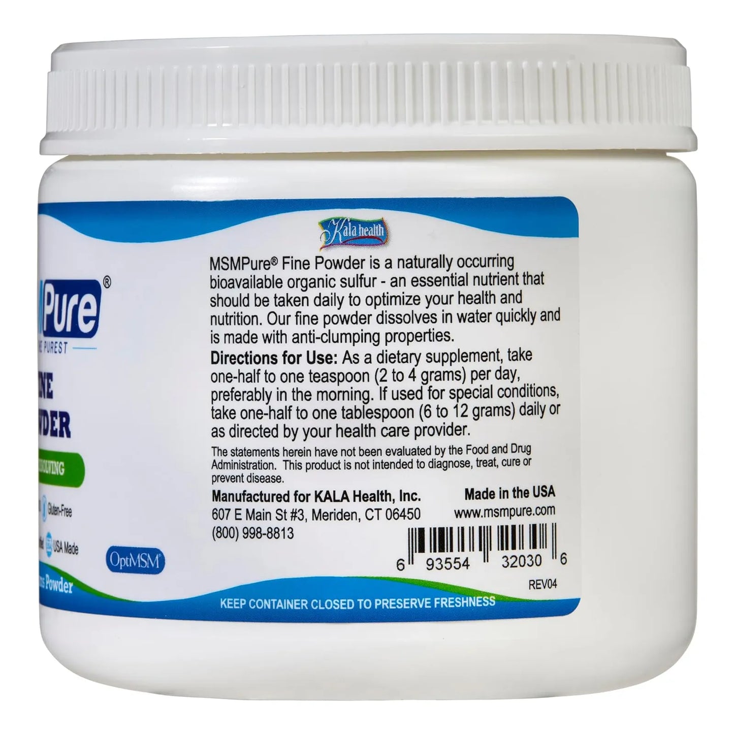 Cristales De Azufre Orgánico MSM 250g Para Articulaciones Piel Y Cabello