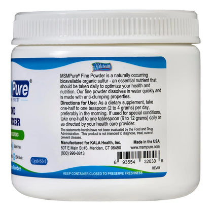 Cristales De Azufre Orgánico MSM 250g Para Articulaciones Piel Y Cabello