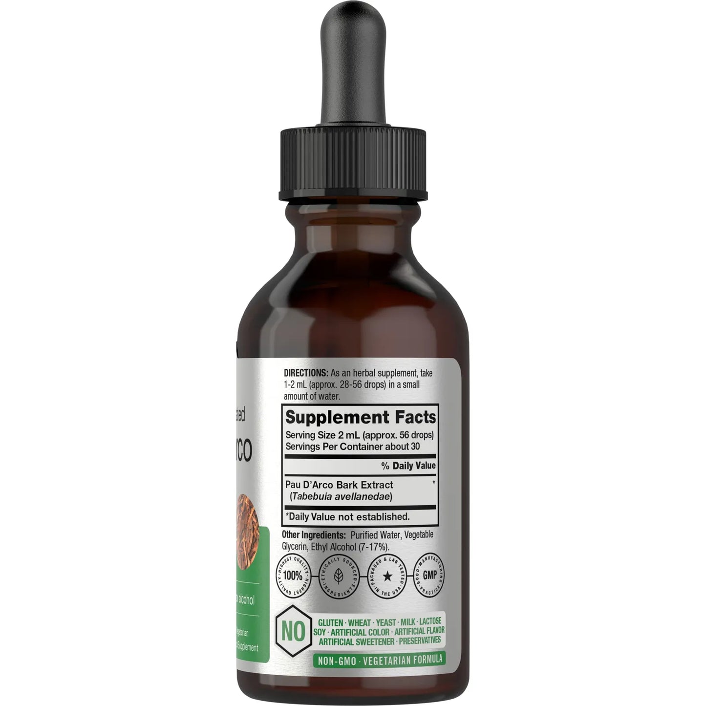Extracto Líquido De Pau D Arco 59 Ml Gotas Superconcentrado Vegano