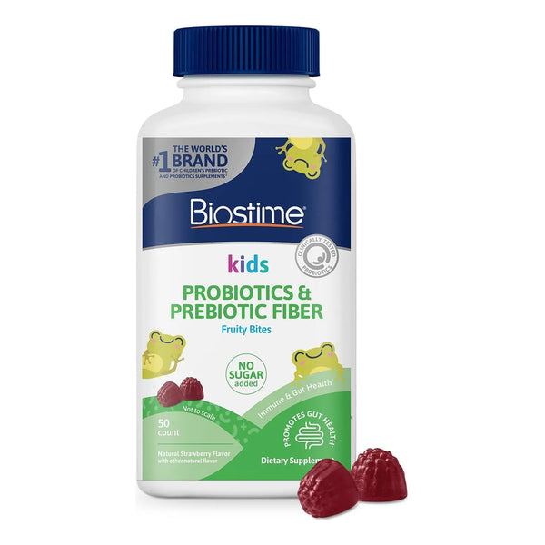 Gomitas Probióticas Con Fibra Prebiótica Para Niños Salud Digestiva Sin Azúcar Añadida