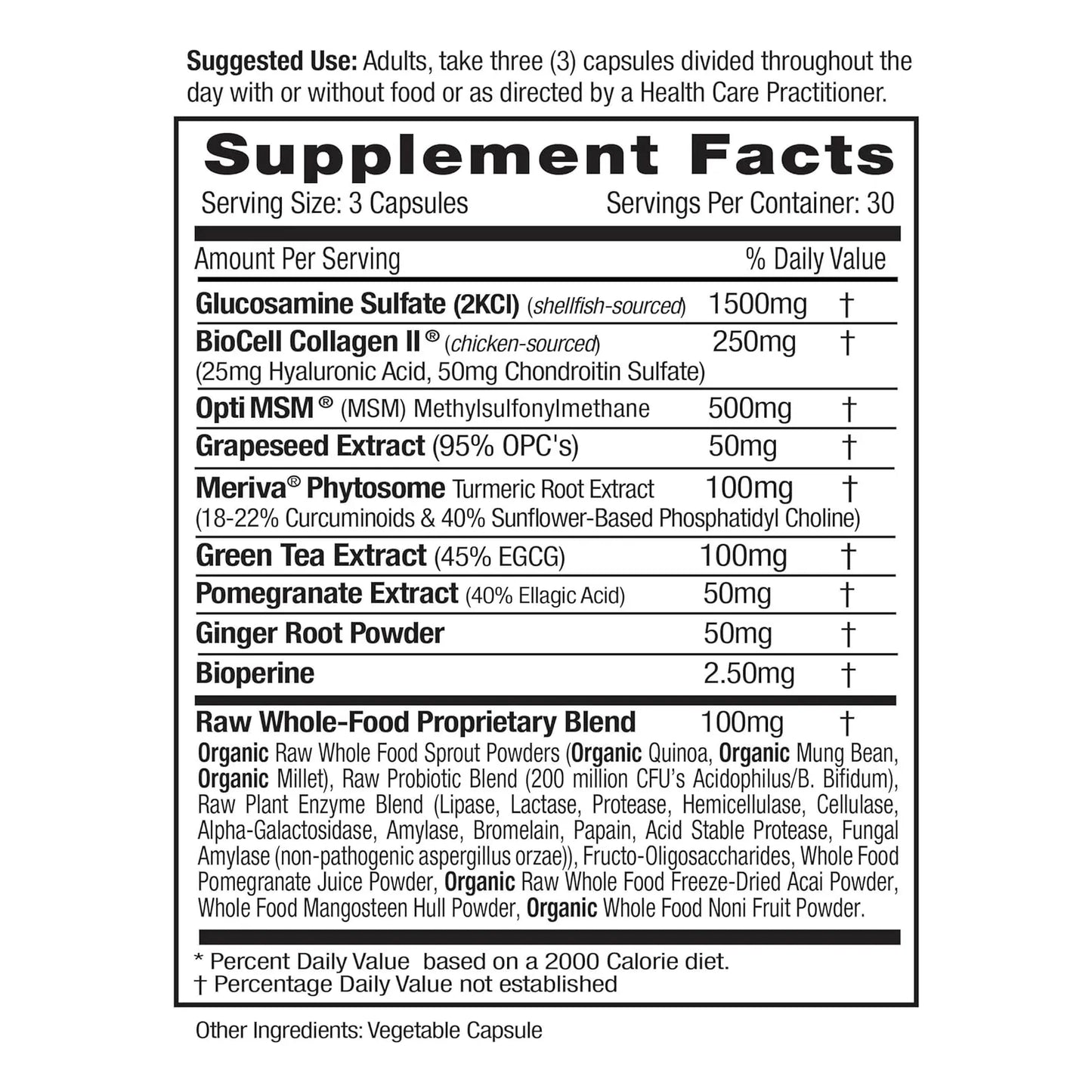 Emerald Labs Joint Health Suplemento Articular Con Biocell Colageno II 90 Capsulas