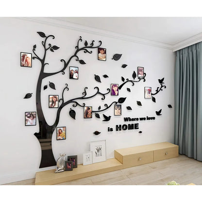 Pegatinas De Pared Arbol 3D Con Marco De Fotos Decora Facil Sin Obras