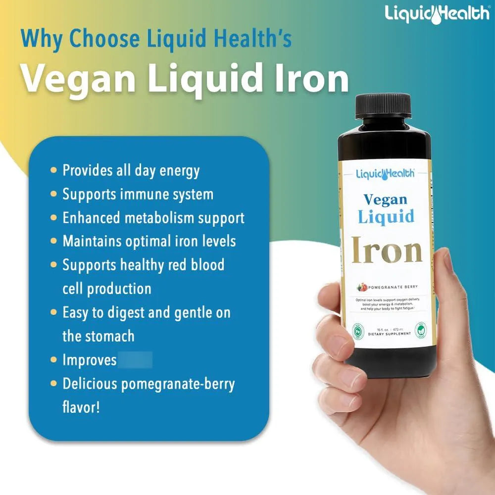 Suplemento Vegano De Hierro Líquido Con SunActive Ferrochel Energía Natural Y Apoyo Inmunológico