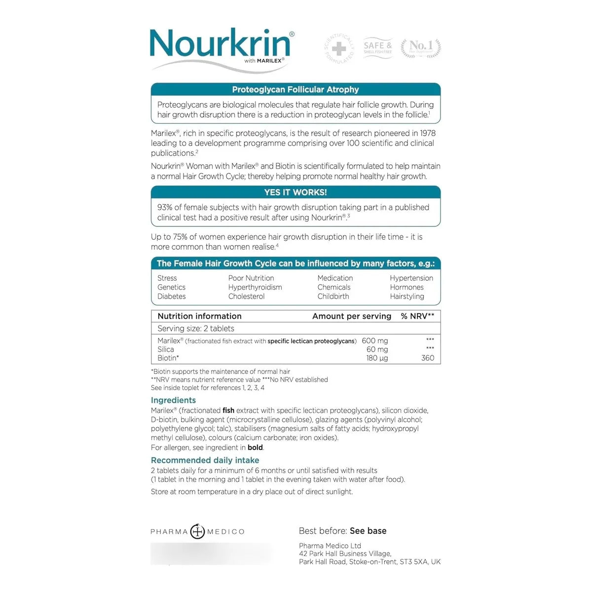 Nourkrin Woman Suplemento Capilar 60 Tabletas Naturales - Imagen 4