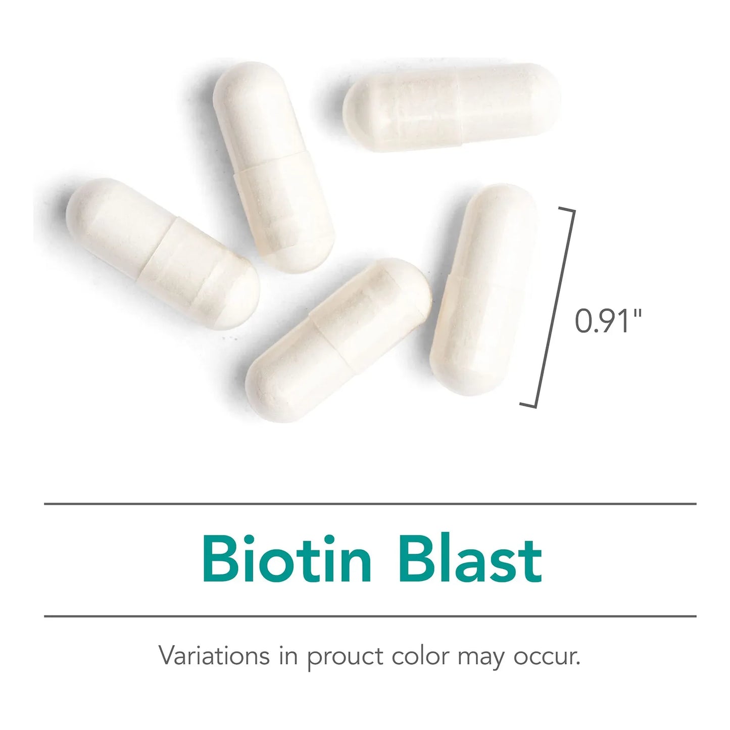 Cápsulas De Biotina Extra Fuertes 100000 Mcg Dosis Alta Hipoalergénicas 90 Unidades
