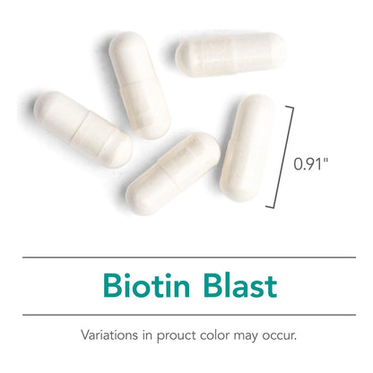 Cápsulas De Biotina Extra Fuertes 100000 Mcg Dosis Alta Hipoalergénicas 90 Unidades