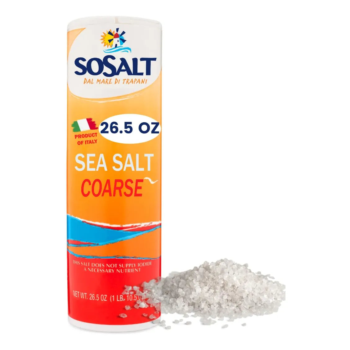 Sal Marina Gruesa Siciliana Trapani 750g Secada Al Sol Agitador Premium