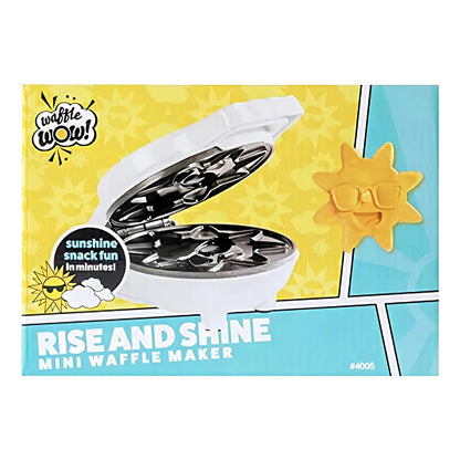 Mini Waffle Maker Rise And Shine Para Gofres Con Forma De Sol Desayunos Divertidos Y Fáciles