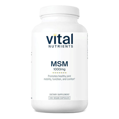 Msm 1000 Mg Azufre Organico Natural 240 Capsulas Vital Nutrients