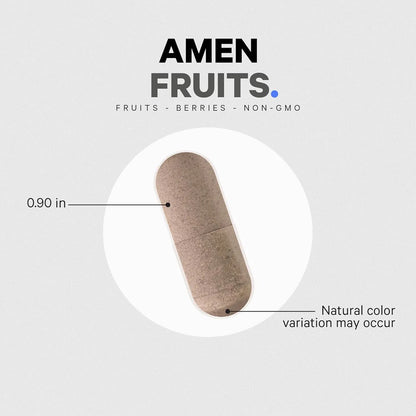 Cápsulas Multivitamínicas De Frutas Enteras Crudas 20 Extractos Vegano Sin OMG