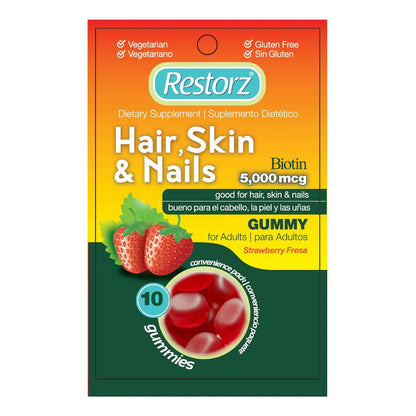 Gomitas De Biotina 5000 Mcg Para Cabello Piel Y Uñas Sabor Fresa
