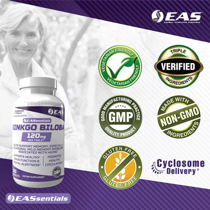 Ginkgo Biloba 120mg Mejora Memoria Concentracion Tecnologia Cyclosome 90 Tabletas