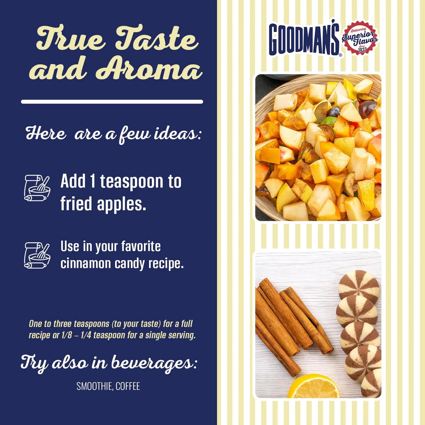 Extracto Natural De Canela Goodman's Bajo En Carbos Aroma Intenso