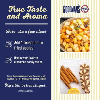 Extracto Natural De Canela Goodman's Bajo En Carbos Aroma Intenso