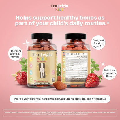 Gomitas TruHeight Crecimiento Óseo Infantil Sabor Fresa Con Vitaminas Naturales