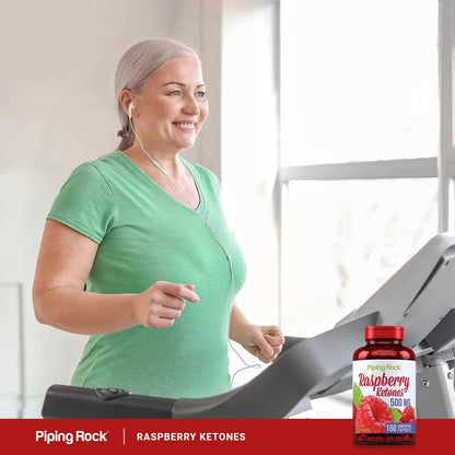 Cetonas De Frambuesa 500 Mg 160 Cápsulas Suplemento Natural Sin OMG Y Sin Gluten
