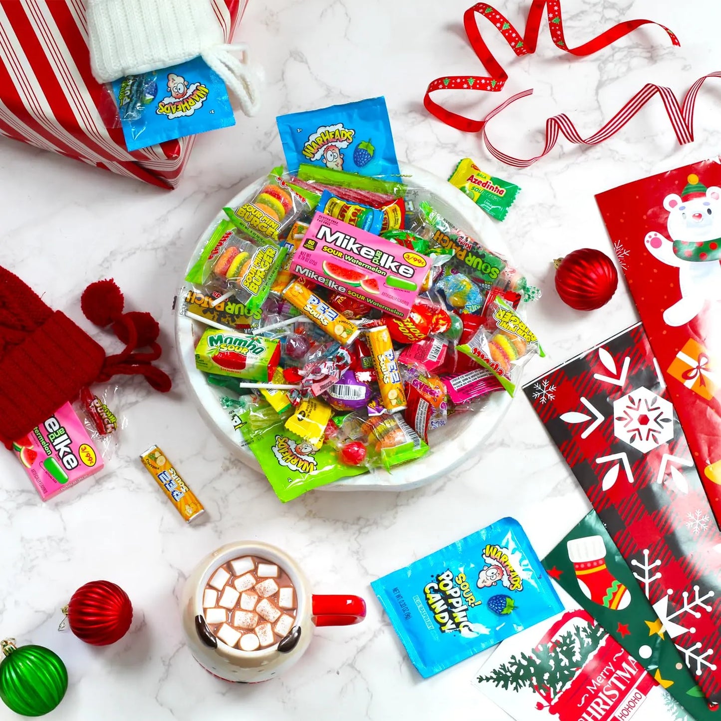 Dulces Ácidos Pack 4lbs Navideño Surtido Variado Para Fiestas Y Regalos